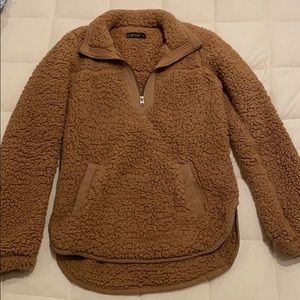 NWOT Abercrombie & Fitch Quarter Zip Sherpa